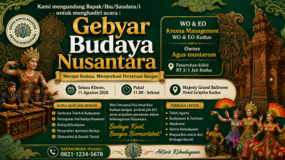 Jelang Gebyar Budaya Nusantara, Panitia Matangkan Persiapan Bersama Kresna Management WO & EO